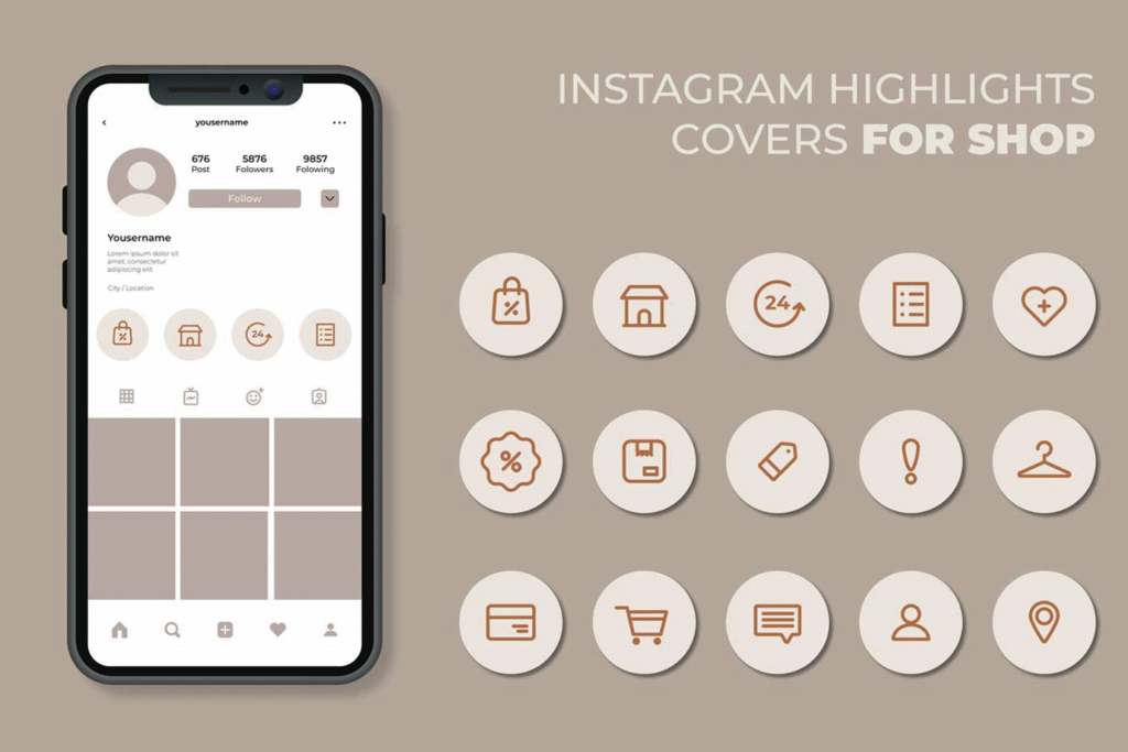 طرح هایی برای هایلایت اینستاگرام